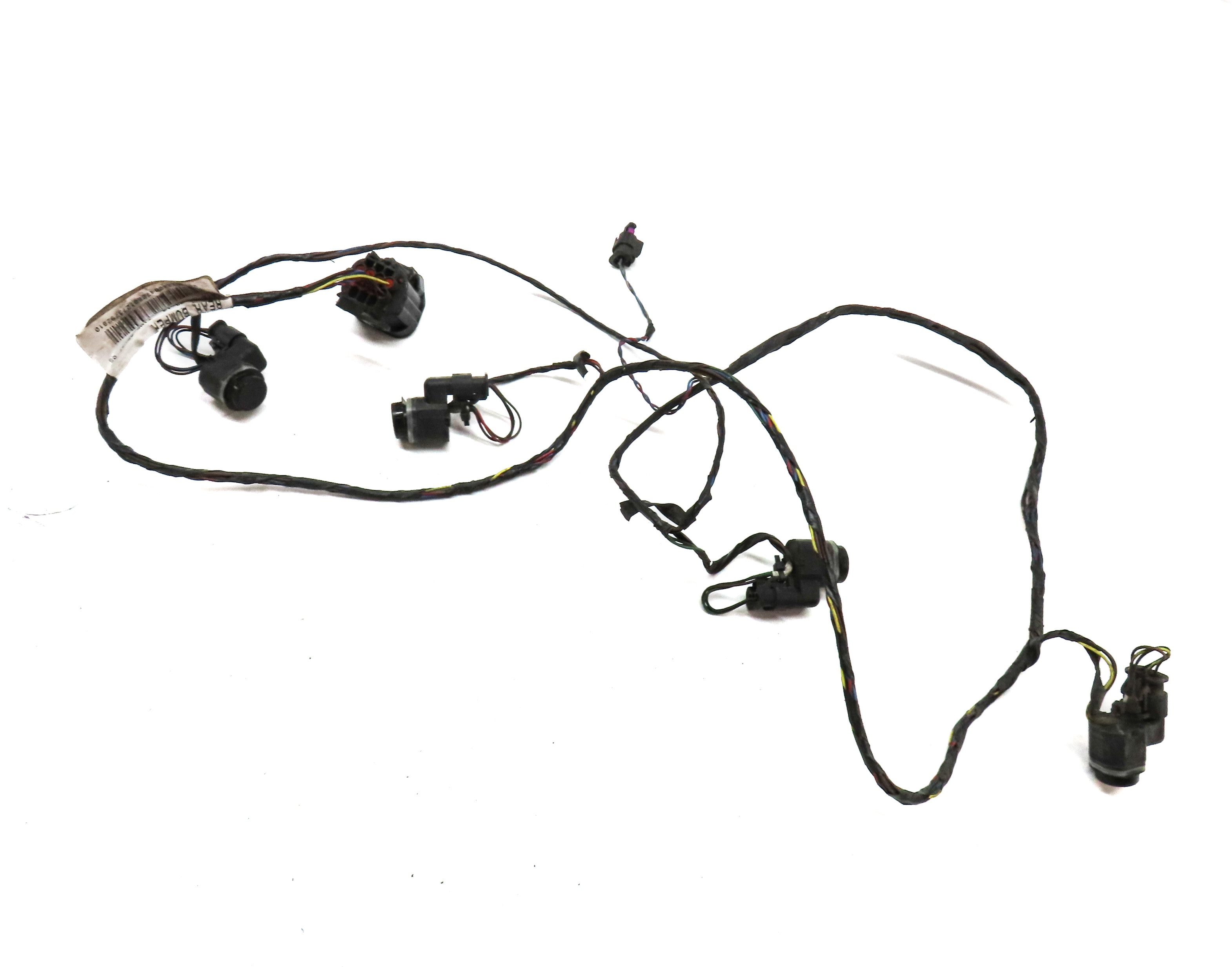2010 LAND ROVER LR4 (L319) REAR PARK ASSIST PDC SENSOR SET/4 w/HARNESS (BLACK) — exact item pictured